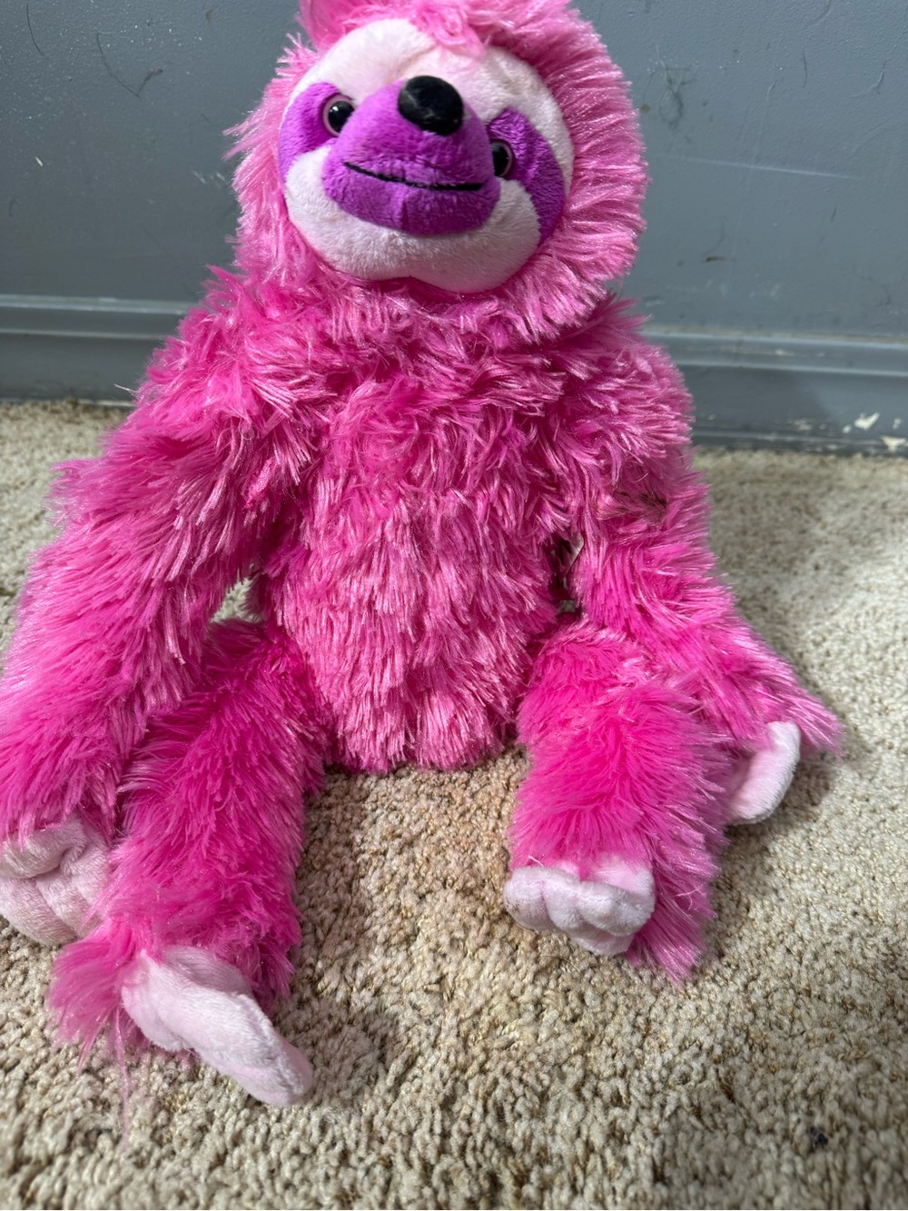 Adorable Pink Plush Sloth Stuffed Animal- Super Soft Cuddly Toy